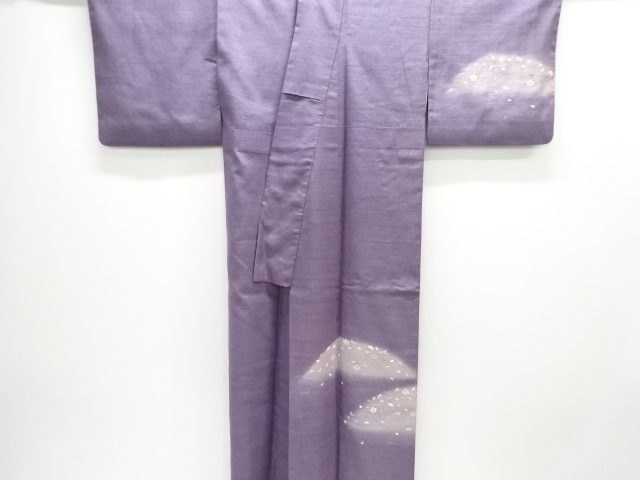  吹き寄せ模様手織り真綿紬訪問着